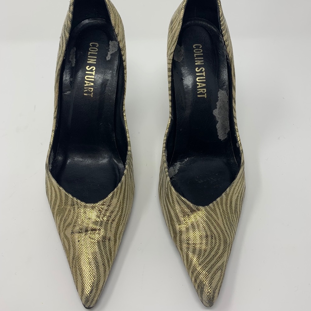 Colin Stuart Gold Heels - Picture 2 of 3